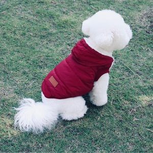 NWOT SIZE Medium Dark Red Fleece Lined Hooded Dog Jacket Coat